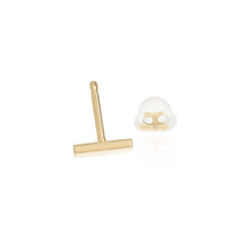 Real 14K Solid Gold Tiny Line Bar Stud Earrings for Women & Mom - Hypoallergenic for Sensitive Ears, Small & Minimalist Jewelry for Day Gifts