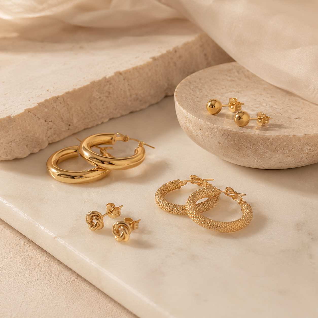 Elegant jewelry and earrings
