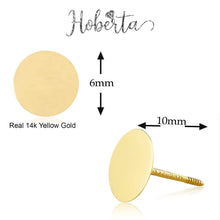Real 14k and 10K solid Yellow Gold Stud Earrings with Screw back for Women And Men for Sensitive ears Small & Minimalist Dot Studs Jewelry for Valentine's Day Gifts