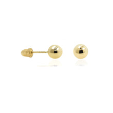 Real 14k and 10K solid Yellow Gold Stud Earrings with Screw back for Women And Men for Sensitive ears Small & Minimalist Dot Studs Jewelry for Valentine's Day Gifts