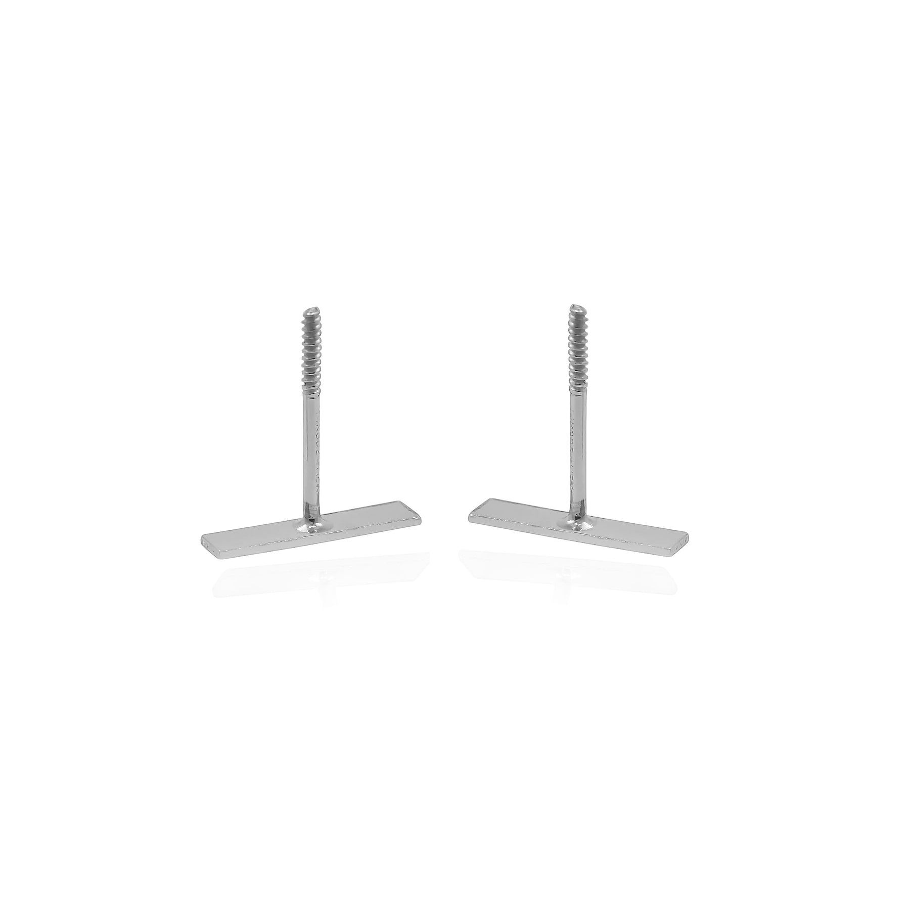 Real 14K Solid Gold Tiny Line Bar Stud Earrings for Women & Mom - Hypoallergenic for Sensitive Ears, Small & Minimalist Jewelry for Day Gifts