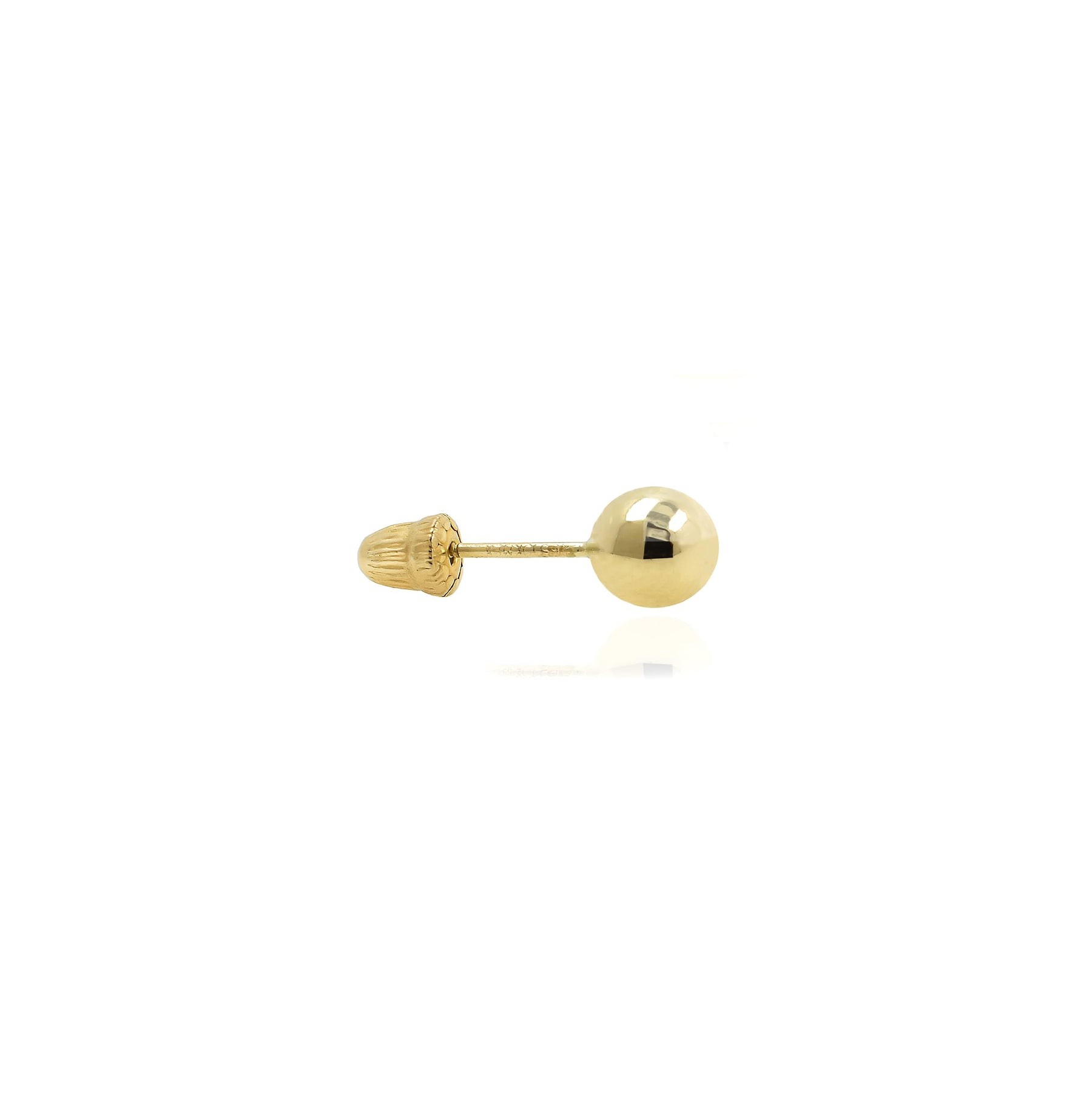 Real 14k and 10K solid Yellow Gold Stud Earrings with Screw back for Women And Men for Sensitive ears Small & Minimalist Dot Studs Jewelry for Valentine's Day Gifts
