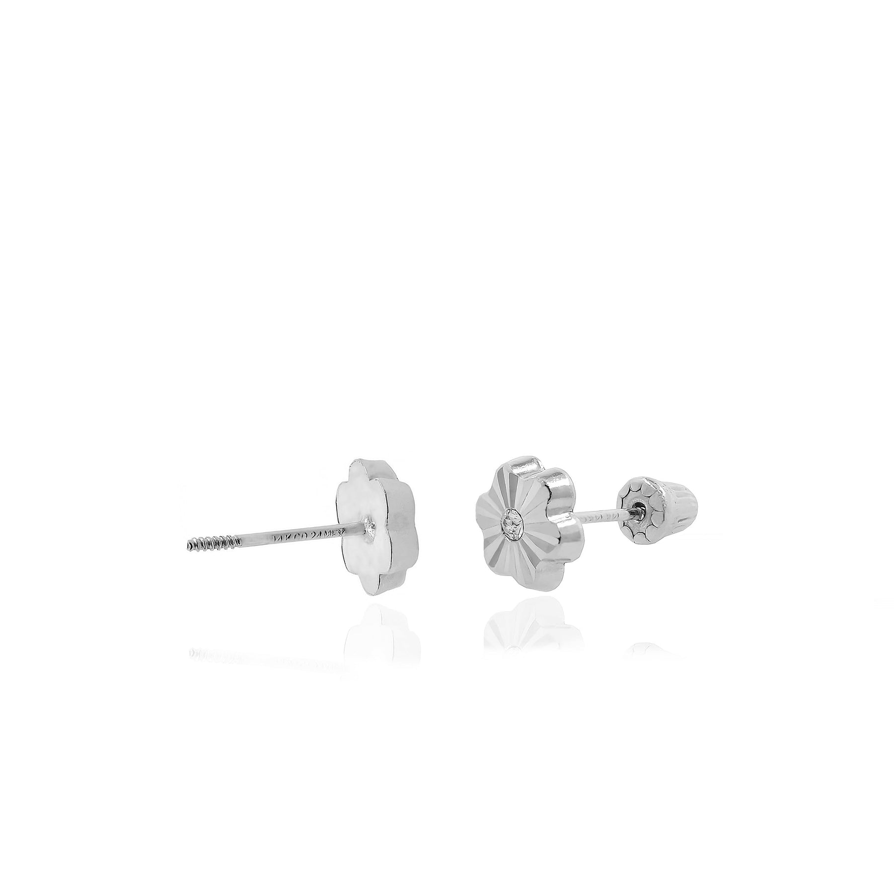 Real 14k and 10K solid Yellow Gold Tiny Stud Earrings with Screw back for Women And Men for Sensitive ears Small & Minimalist Studs Jewelry for Gifts