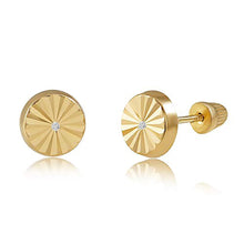 Real 14k and 10K solid Yellow Gold Tiny Stud Earrings with Screw back for Women And Men for Sensitive ears Small & Minimalist Studs Jewelry for Gifts