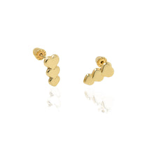 Real 14k Gold Multi Heart Stud Earrings with Screw back for Women Men for Sensitive ears Small & Minimalist Dot Studs Jewelry for Gifts. (14K Real Gold Multi circle and Heart)