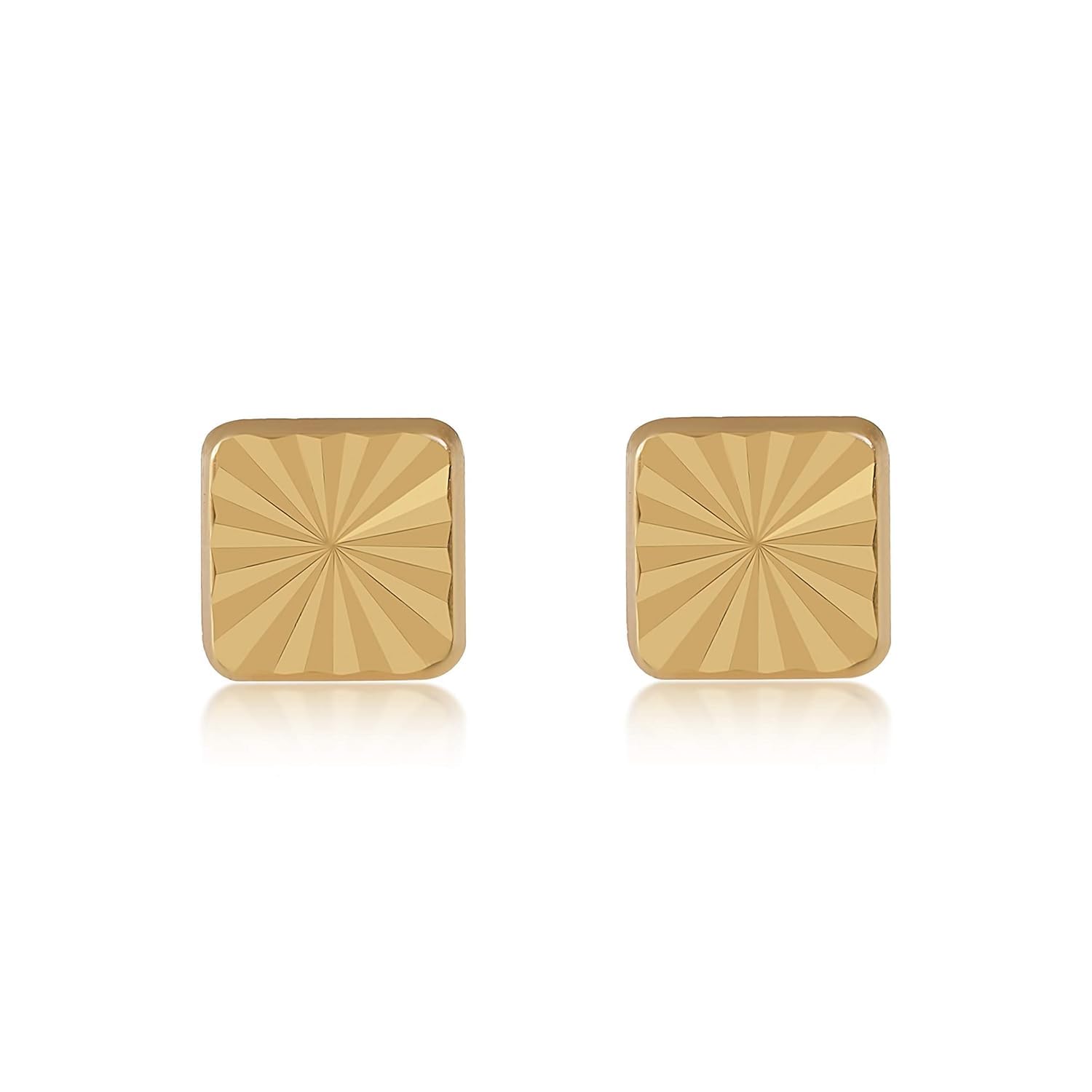 Real 14k and 10K solid Yellow Gold Tiny Stud Earrings with Screw back for Women And Men for Sensitive ears Small & Minimalist Studs Jewelry for Gifts