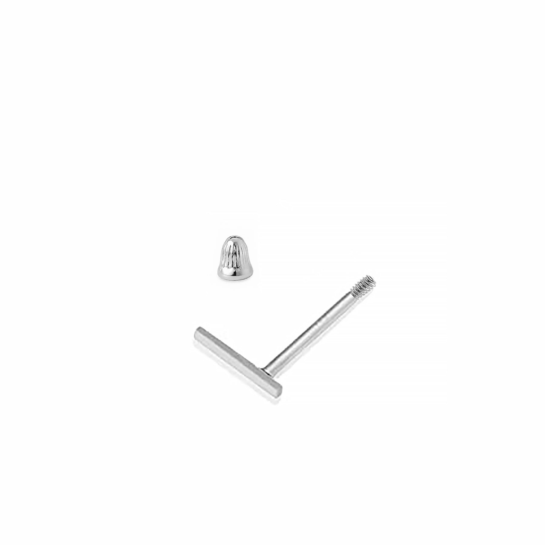 Real 14K Solid Gold Tiny Line Bar Stud Earrings for Women & Mom - Hypoallergenic for Sensitive Ears, Small & Minimalist Jewelry for Day Gifts