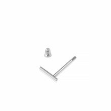 Real 14K Solid Gold Tiny Line Bar Stud Earrings for Women & Mom - Hypoallergenic for Sensitive Ears, Small & Minimalist Jewelry for Day Gifts
