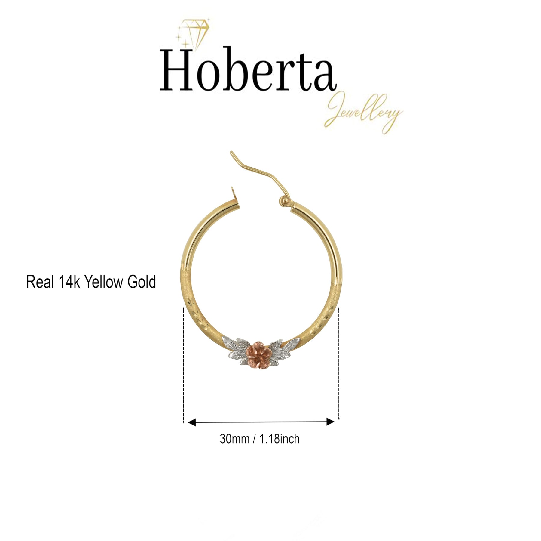 Real Yellow14k Gold Hoop Earrings for Women And Mom| Lightweight Hoops Solid Jewelry for Hypoallergenic & sensitive ears Round Original 14 Karat for Valentine's Day Gifts