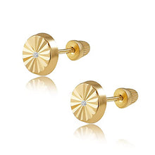 Real 14k and 10K solid Yellow Gold Tiny Stud Earrings with Screw back for Women And Men for Sensitive ears Small & Minimalist Studs Jewelry for Gifts