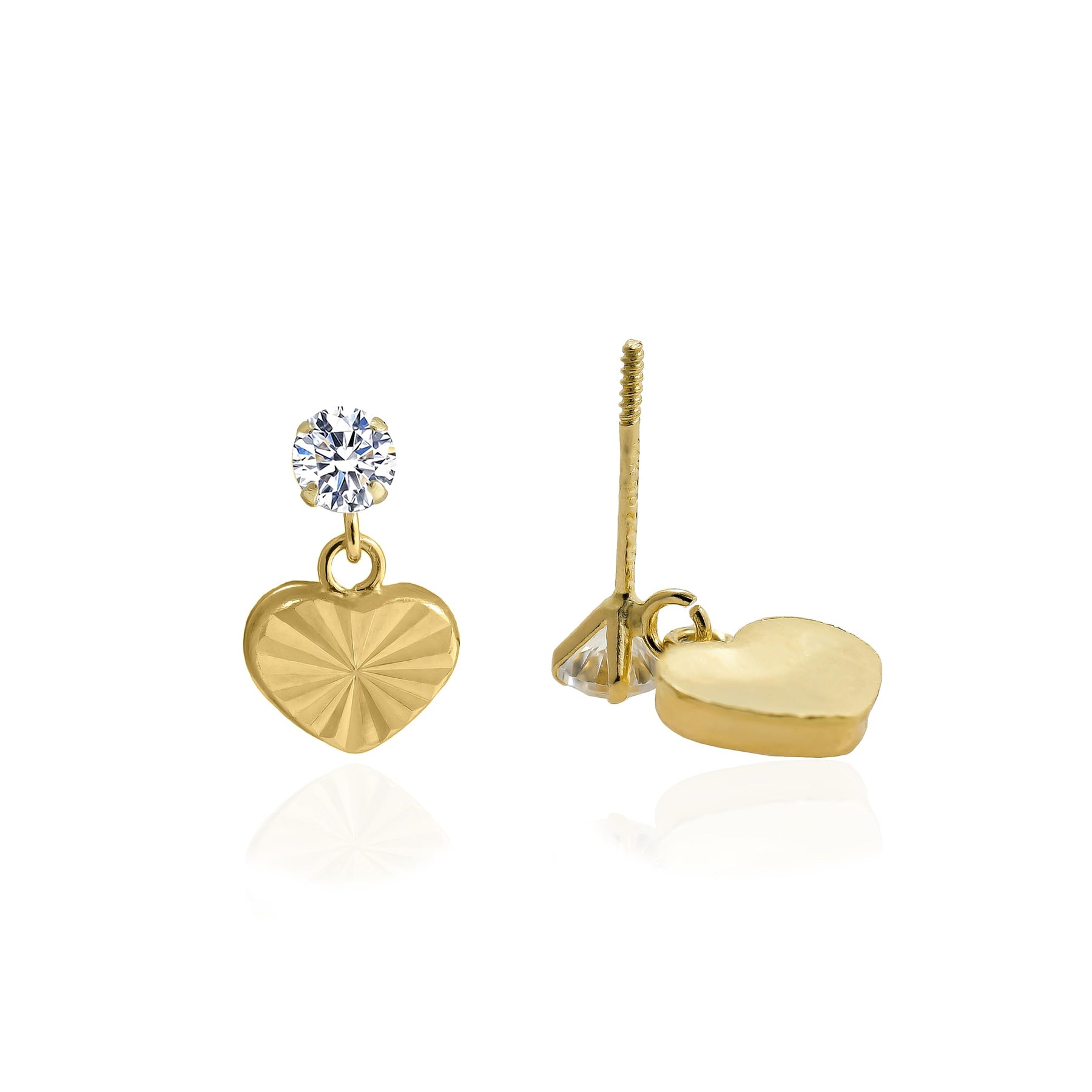 Real 14k and 10K solid Yellow Gold Tiny Stud Earrings with Screw back for Women And Men for Sensitive ears Small & Minimalist Studs Jewelry for Gifts