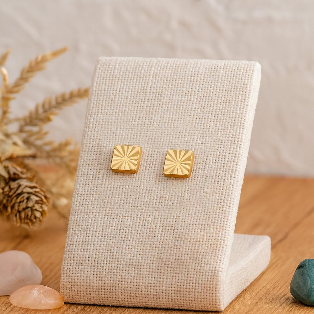 Real 14k and 10K solid Yellow Gold Tiny Stud Earrings with Screw back for Women And Men for Sensitive ears Small & Minimalist Studs Jewelry for Gifts