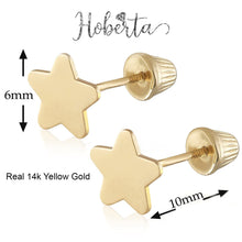 Real 14k and 10K solid Yellow Gold Stud Earrings with Screw back for Women And Men for Sensitive ears Small & Minimalist Dot Studs Jewelry for Valentine's Day Gifts
