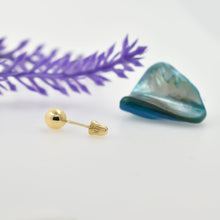 Real 14k and 10K solid Yellow Gold Stud Earrings with Screw back for Women And Men for Sensitive ears Small & Minimalist Dot Studs Jewelry for Valentine's Day Gifts