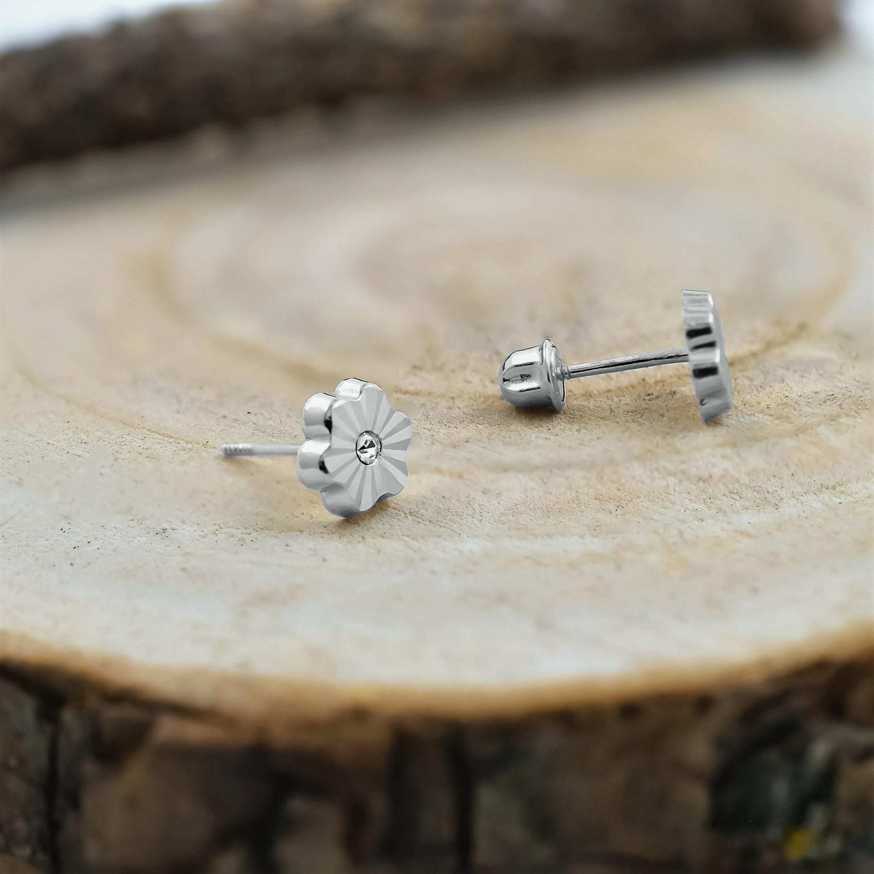 Real 14k and 10K solid Yellow Gold Tiny Stud Earrings with Screw back for Women And Men for Sensitive ears Small & Minimalist Studs Jewelry for Gifts