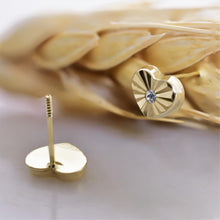 Real 14k and 10K solid Yellow Gold Tiny Stud Earrings with Screw back for Women And Men for Sensitive ears Small & Minimalist Studs Jewelry for Gifts