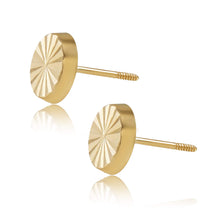 Real 14k and 10K solid Yellow Gold Tiny Stud Earrings with Screw back for Women And Men for Sensitive ears Small & Minimalist Studs Jewelry for Gifts