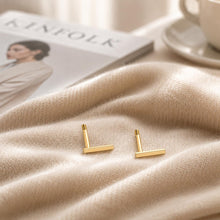 Real 14K Solid Gold Tiny Line Bar Stud Earrings for Women & Mom - Hypoallergenic for Sensitive Ears, Small & Minimalist Jewelry for Day Gifts