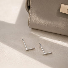 Real 14K Solid Gold Tiny Line Bar Stud Earrings for Women & Mom - Hypoallergenic for Sensitive Ears, Small & Minimalist Jewelry for Day Gifts