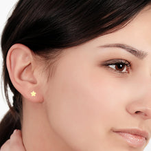 Real 14k and 10K solid Yellow Gold Stud Earrings with Screw back for Women And Men for Sensitive ears Small & Minimalist Dot Studs Jewelry for Valentine's Day Gifts
