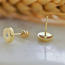 Real 14k and 10K solid Yellow Gold Tiny Stud Earrings with Screw back for Women And Men for Sensitive ears Small & Minimalist Studs Jewelry for Gifts