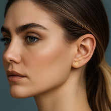 Real 14k and 10K solid Yellow Gold Stud Earrings with Screw back for Women And Men for Sensitive ears Small & Minimalist Dot Studs Jewelry for Valentine's Day Gifts