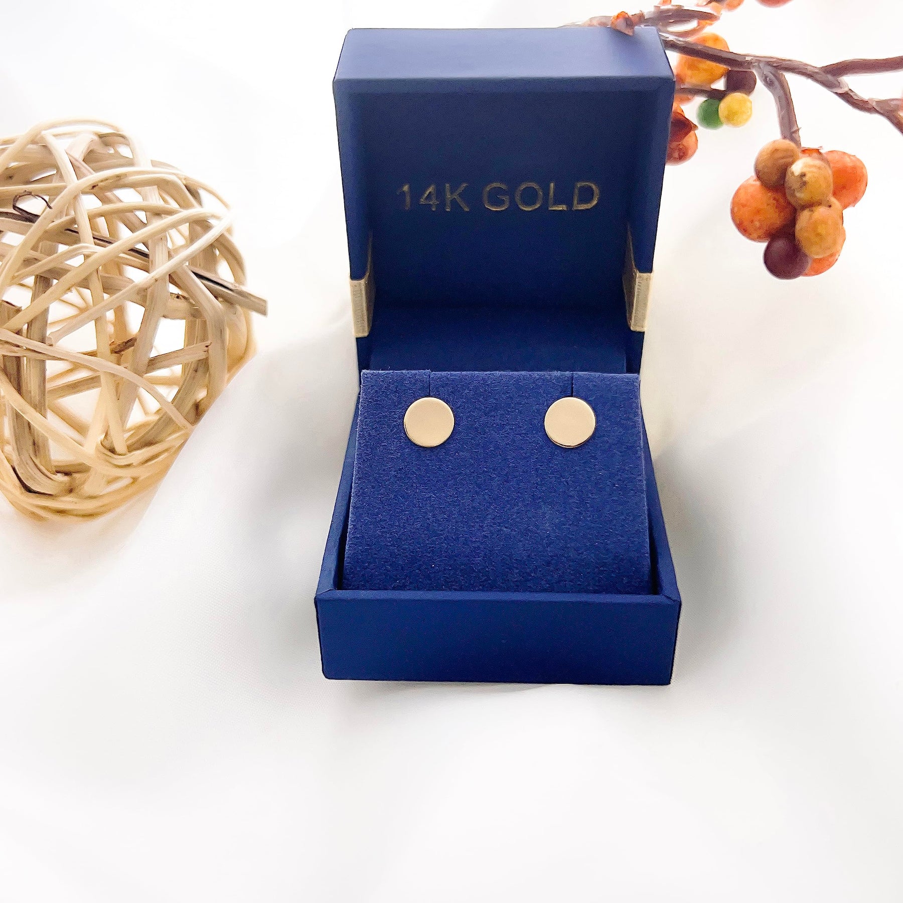 Real 14k and 10K solid Yellow Gold Stud Earrings with Screw back for Women And Men for Sensitive ears Small & Minimalist Dot Studs Jewelry for Valentine's Day Gifts