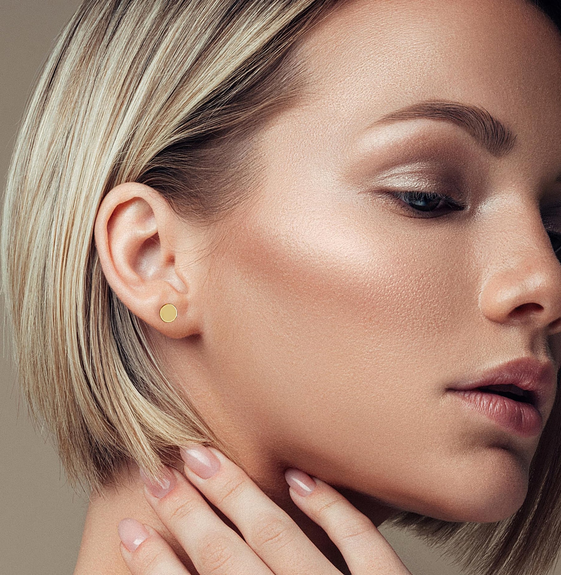 Real 14k and 10K solid Yellow Gold Stud Earrings with Screw back for Women And Men for Sensitive ears Small & Minimalist Dot Studs Jewelry for Valentine's Day Gifts